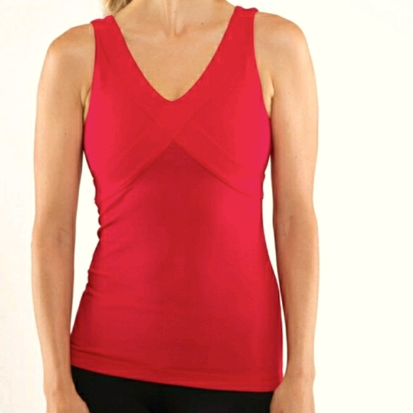 Lululemon Women's Currant Red Wrap Tank Top - Picture 2 of 10